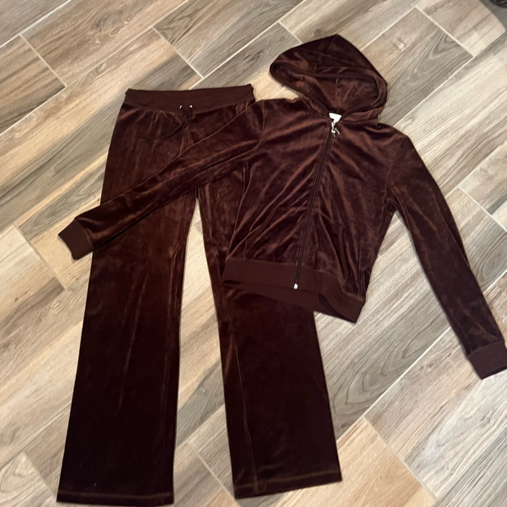 Marc Jacobs Brown Velour 2PC Track Suit - Size: S/L